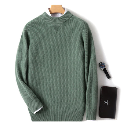 Men's Half-high Collar Business Casual Sweater Base Knitting Cashmere Sweater