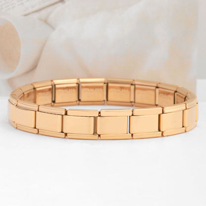 Women's 9mm Italian Elastic Mix Bracelet Fashion Stainless Steel DIY Youth Favorite Accessories