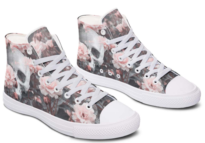 Printed Couple High-top Canvas Shoes