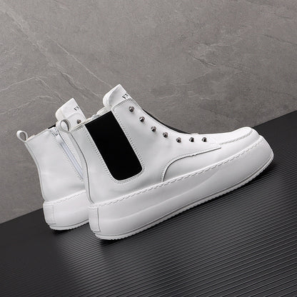 High Top Shoes Male Korean Version Trend Thick Sole Casual