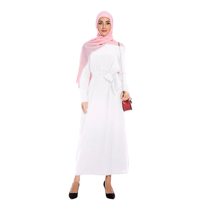 Plain Color Simple Saudi Arabian Muslim Dress