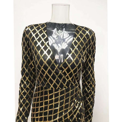 Women's Fashion Sequin Long Sleeve Dress