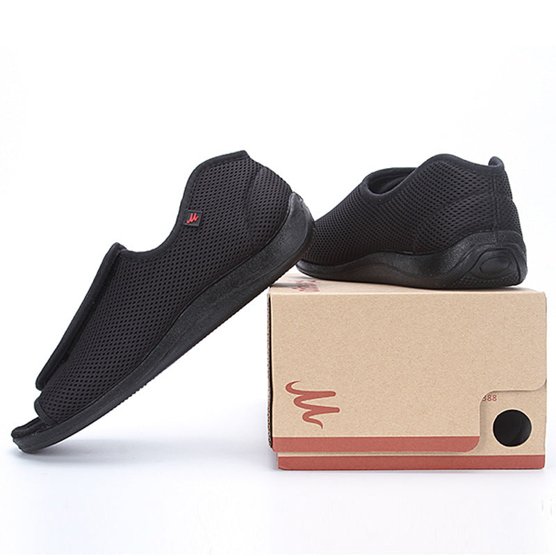 Qivagosha Mesh Breathable Adjustable Velcro Shoes