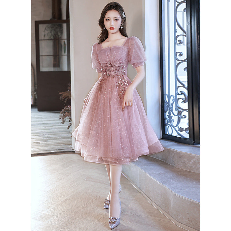 New Birthday Banquet Party Elegant Socialite Host Fairy Slim Evening Dress For Women