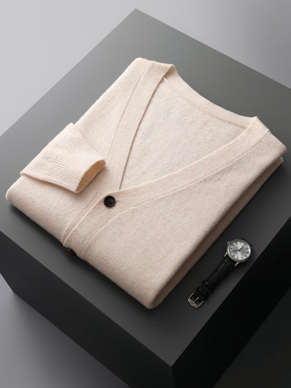 Men's Fashion Casual V-neck Wool Cardigan