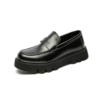 Men's Black Calfskin Soft-soled Leather Shoes