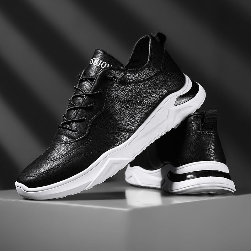 Sneakers Leather Round Toe Fashion Shoes Men