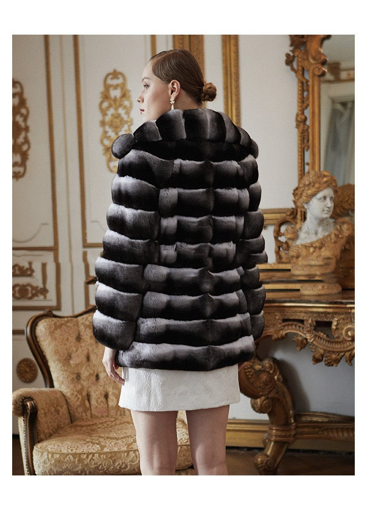 Mink Coat For Women's Warm And Medium Length