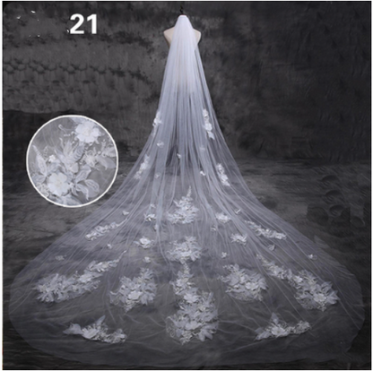 Bridal Wedding Dress Long Tail Luxury Super Fairy Wedding Veil