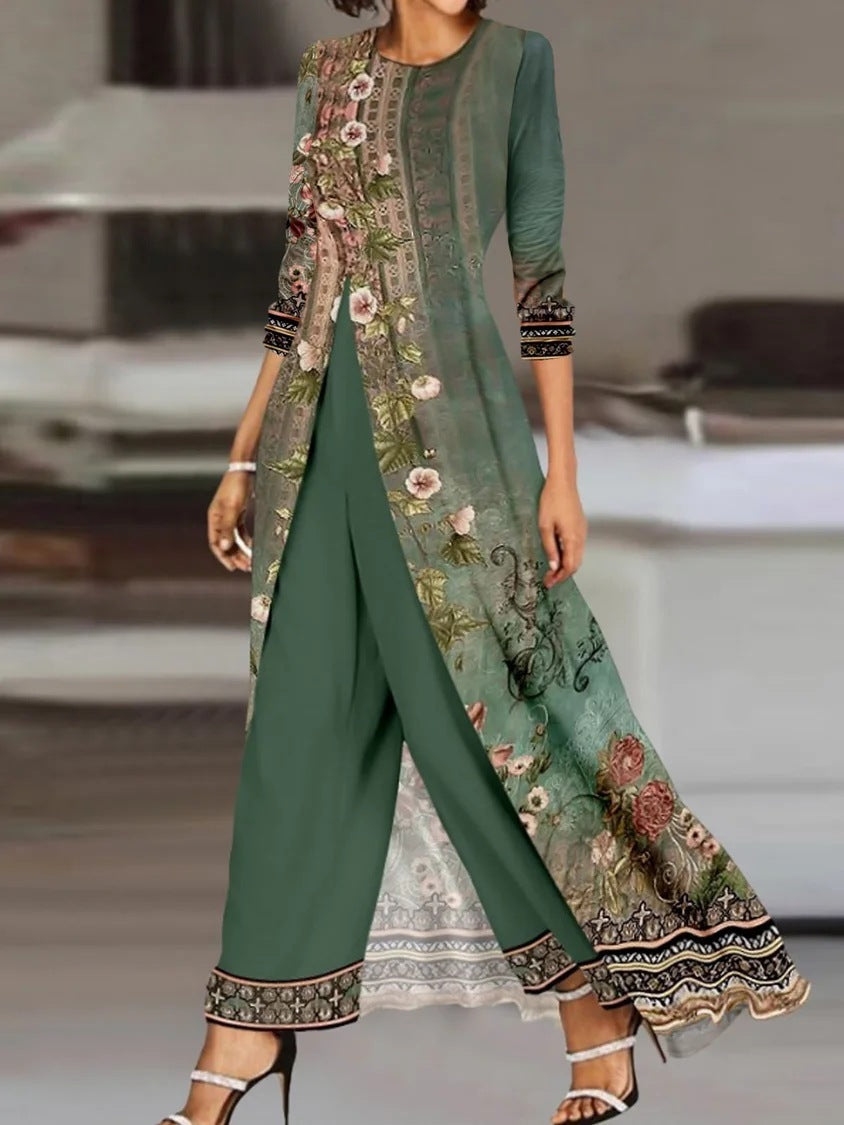 Emerald Long Style Dress