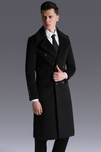 Business Coat With Large Lapel And Large Size Wool