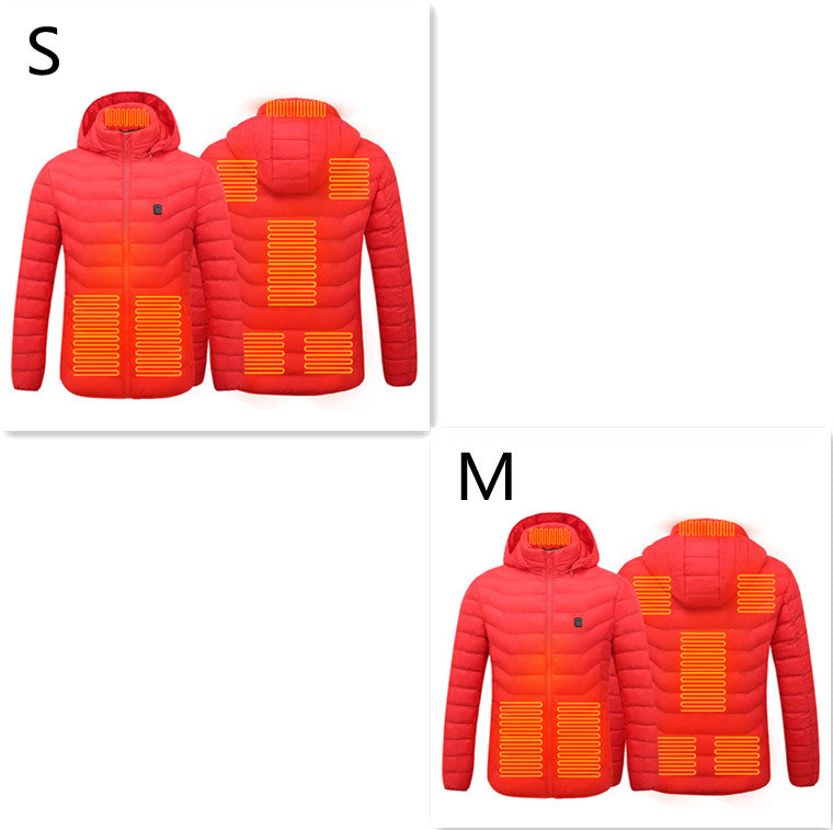 New Heated Jacket Coat USB Electric Jacket Cotton Coat Heater Thermal Clothing Heating Vest Men's Clothes Winter