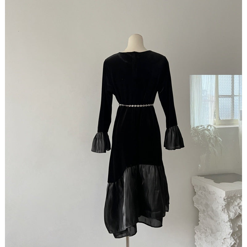 Women's Fashion Velvet Loose Dress