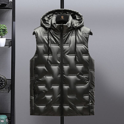 Men's Glossy Down Cotton Thermal Vest