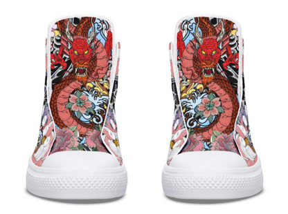 Printed Couple High-top Canvas Shoes