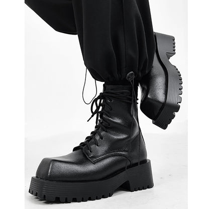 Men's And Women's Fashion Platform Square Toe Martin Boots