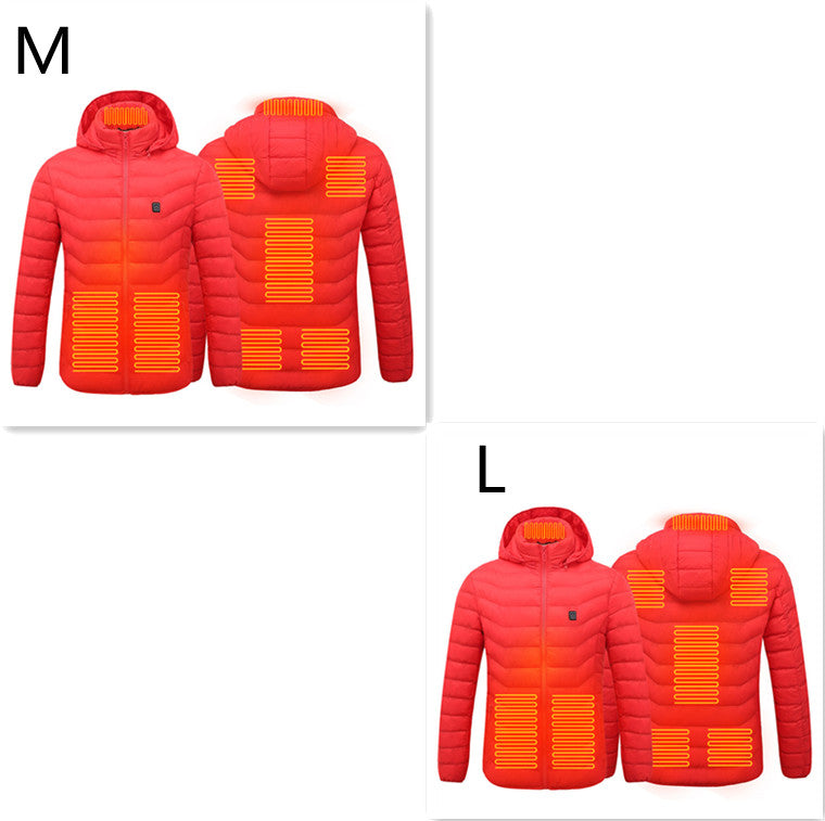 New Heated Jacket Coat USB Electric Jacket Cotton Coat Heater Thermal Clothing Heating Vest Men's Clothes Winter