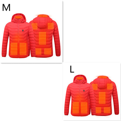 New Heated Jacket Coat USB Electric Jacket Cotton Coat Heater Thermal Clothing Heating Vest Men's Clothes Winter