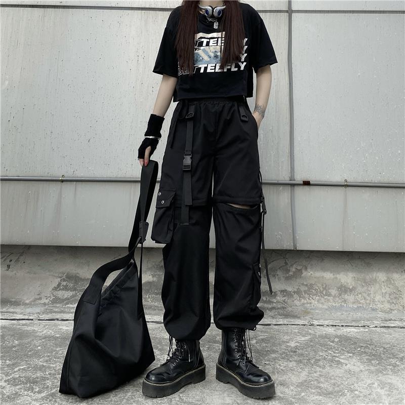 Detachable Two-way Wear Ankle Banded Working Pants Women