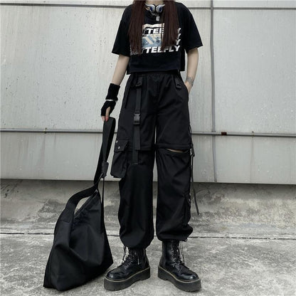 Detachable Two-way Wear Ankle Banded Working Pants Women