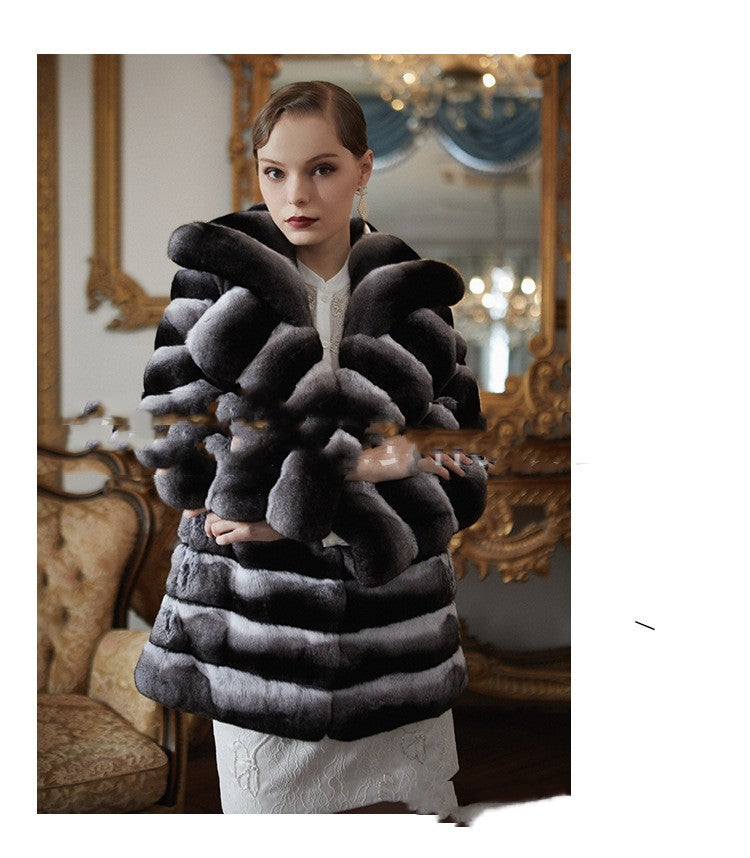 Mink Coat For Women's Warm And Medium Length