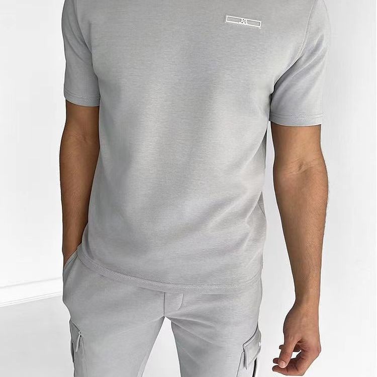 Men's T-shirt Casual Sports Multi-pocket Suit