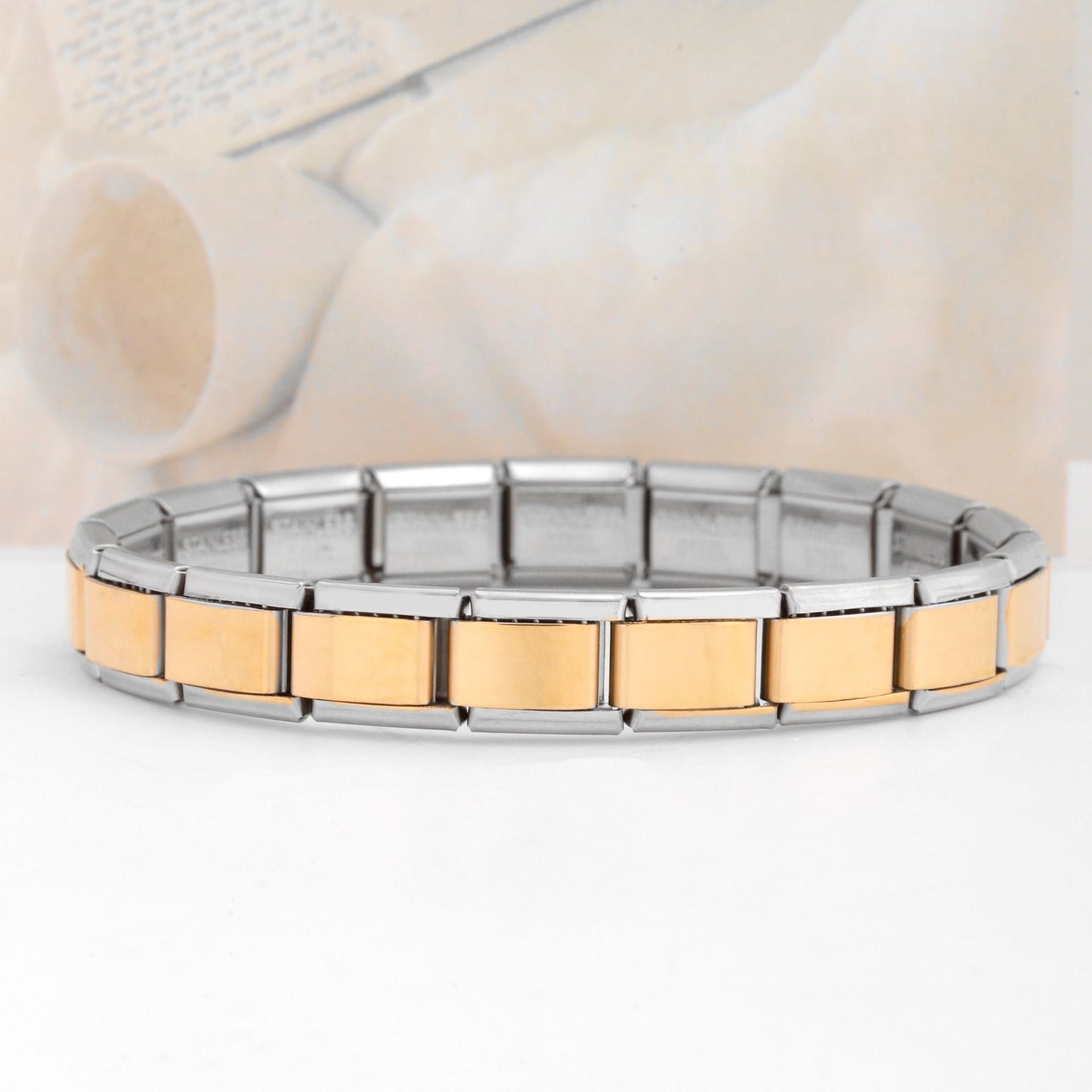 Women's 9mm Italian Elastic Mix Bracelet Fashion Stainless Steel DIY Youth Favorite Accessories