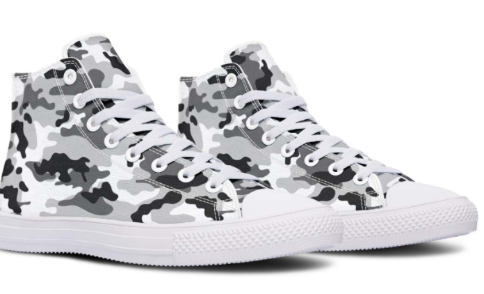 Printed Couple High-top Canvas Shoes