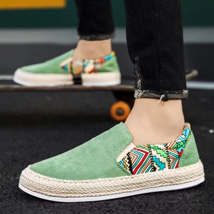 Ice Silk Summer Breathable Thin Canvas Casual Board Shoes Soft Bottom Non-slip All-matching Big Head Shoes