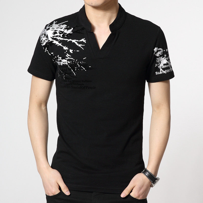 Summer Men's Short-Sleeved T-Shirt Plus Size Men's T-Shirt Bottoming Shirt