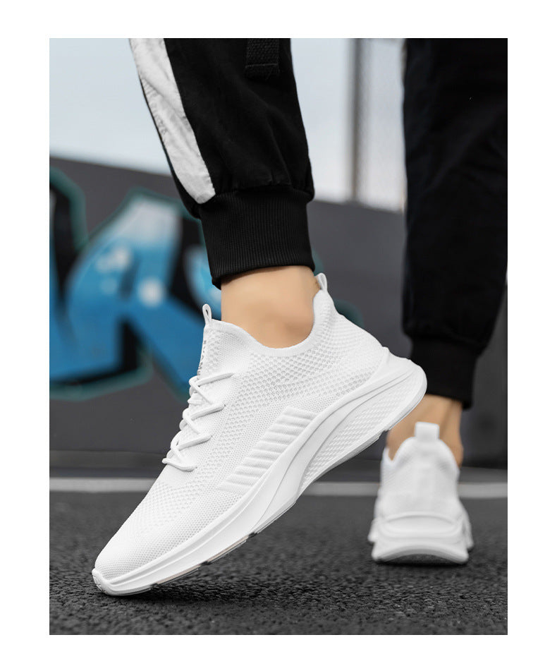 Breathable White Mesh Men's Casual Sneaker