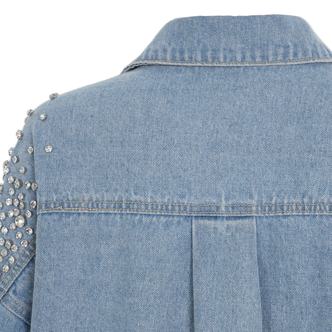 Irregular Washing Loose Denim Shirt Jacket