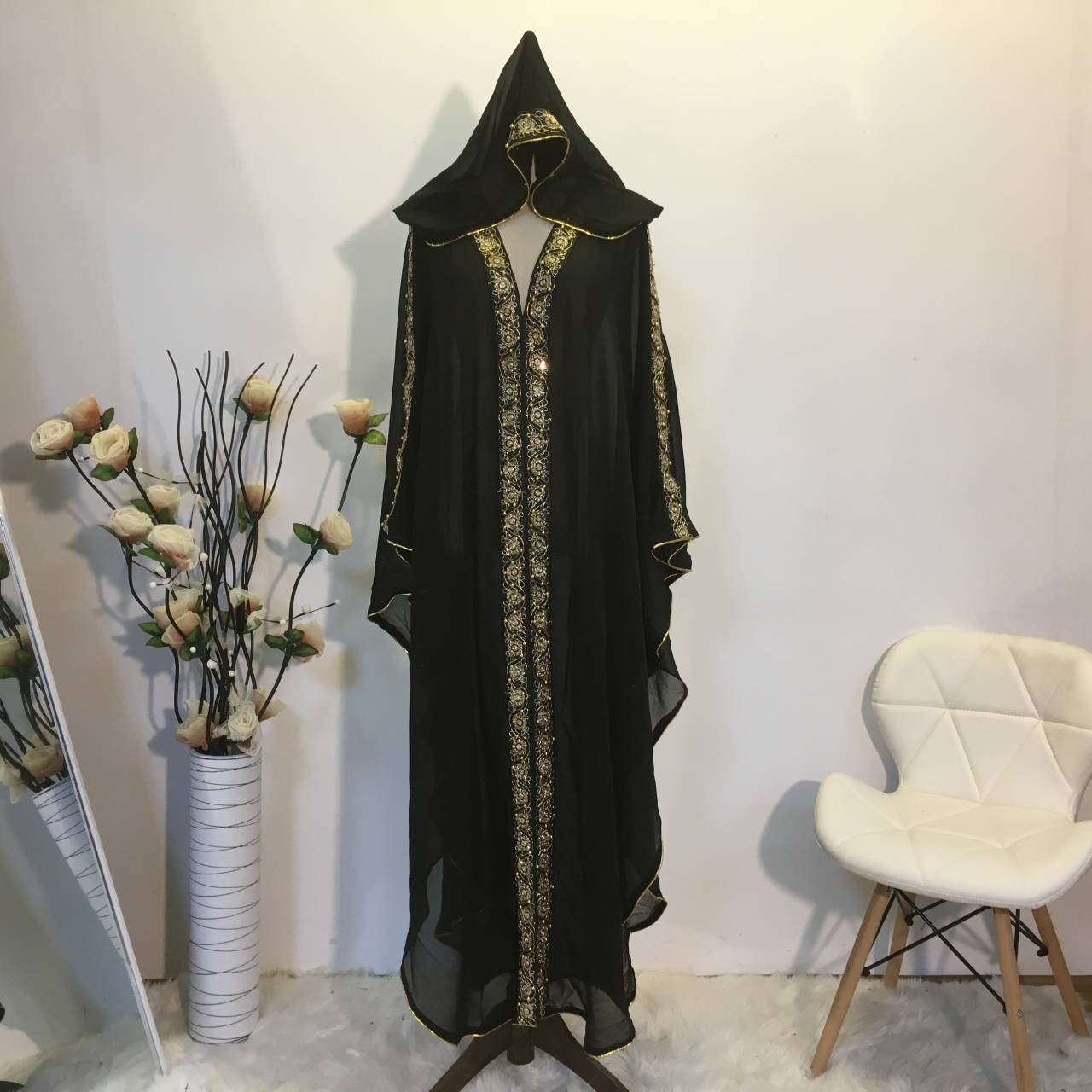 New Fashion Elegant Loose Muslim Robe Dress