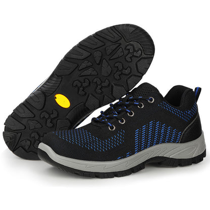 Anti-static, Anti-smashing And Anti-stab Fly Woven Mesh Breathable Safety Shoes