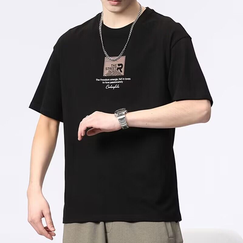 Cotton Base Shirt Fashion Brand Men's Clothing Short Sleeve