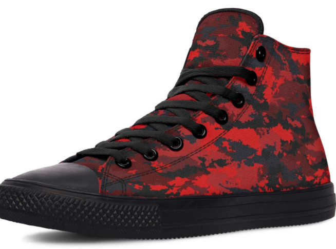 Printed Couple High-top Canvas Shoes