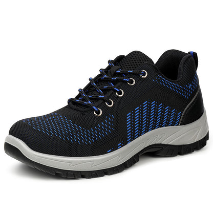 Anti-static, Anti-smashing And Anti-stab Fly Woven Mesh Breathable Safety Shoes