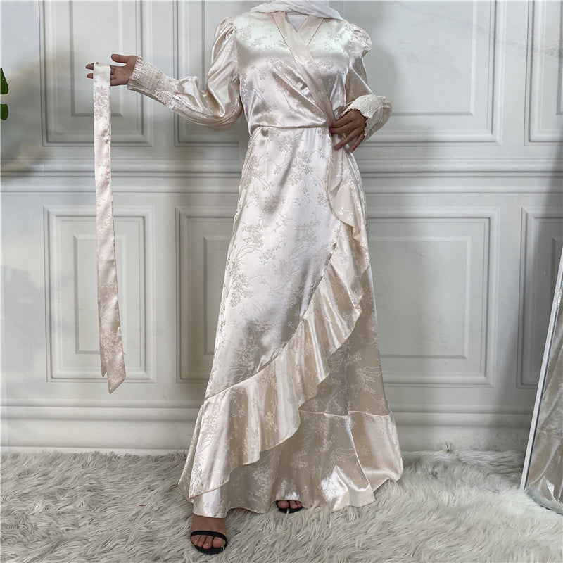 New Fashion Women's Clothing Patchwork Muslim Dress