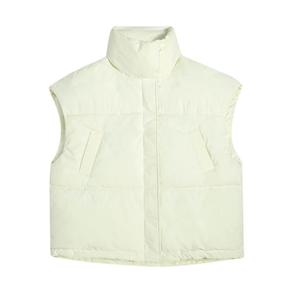 Stand-up Collar Cotton-padded Vest Winter Loose All-match Cotton Coat