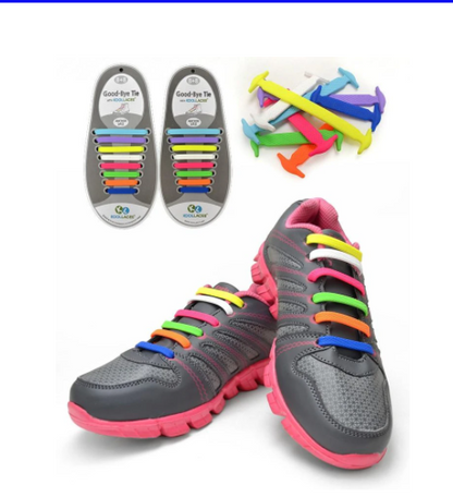 Free To Tie Adult And Children Bag I Shaped T Shaped Silicone Shoelaces