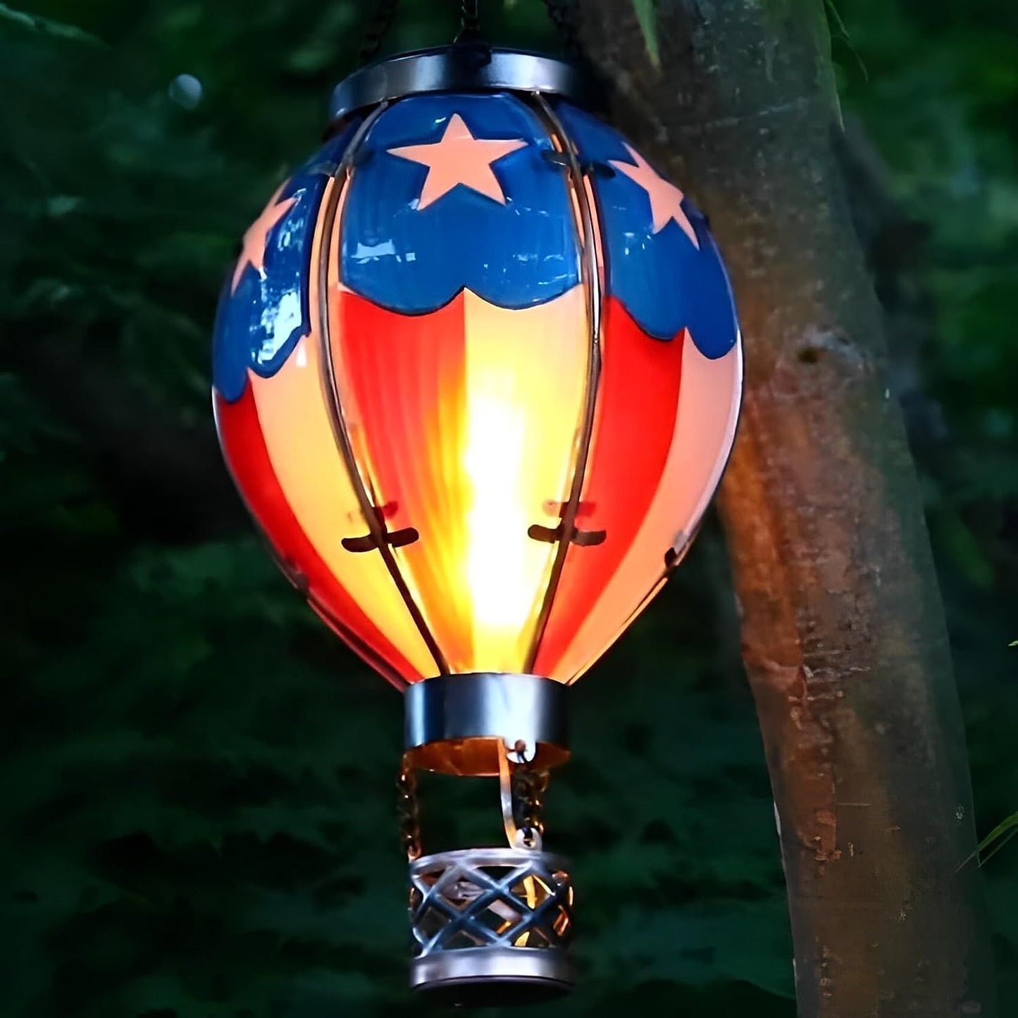 Christmas Solar Hot Air Balloon Lantern Outdoor Decoration