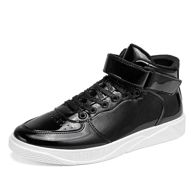 Men's Mirror Panel Shoes Trendy Student Mid-top Sports