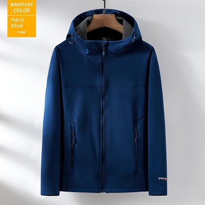 Soft Shell Jacket Fleece-lined Single-layer Coat