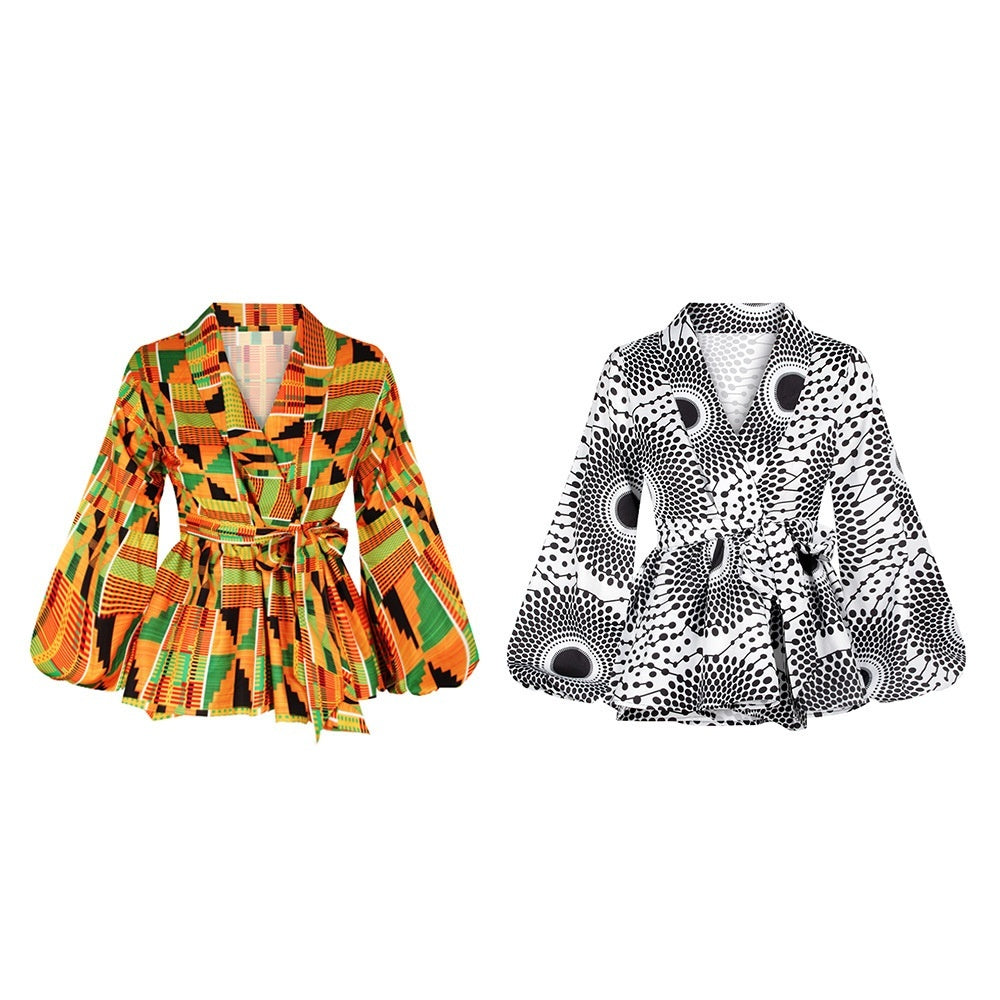 African Print Shirt And S-xl Women's Shirt